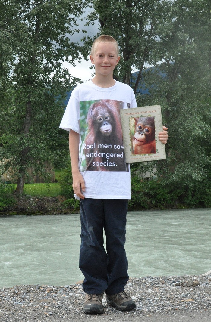 Cody Warton has been raising funds to help orangutans through Orangutan Foundation International Canada.