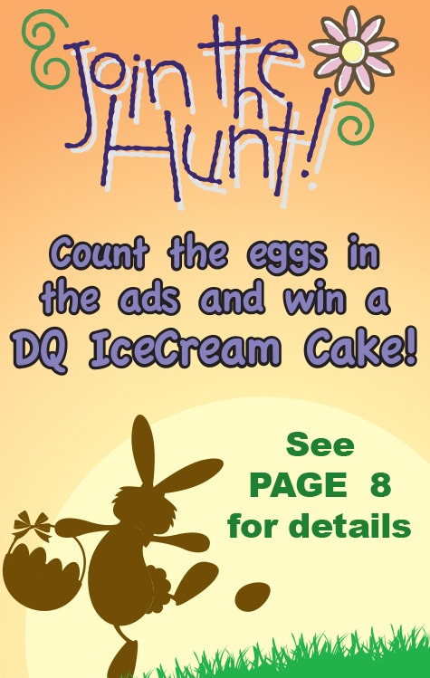 Entry forms for the Golden Star's Easter Egg Hunt are on Page 8 of this week's issue.