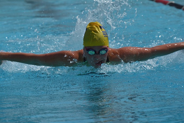 Hayley Plonka is one of several Golden Dolphins who qualified for the provincials in Victoria after a fine showing at a regional meet in Kamloops over the weekend.