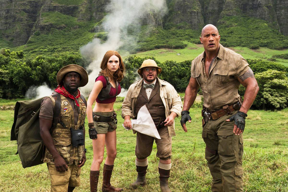 Jumanji: Welcome to the Jungle features four characters sucked into a video game and given alter ego avatars to play the Jumanji game. Movie courtesy of Bizarre Entertainment. Black Press Photo