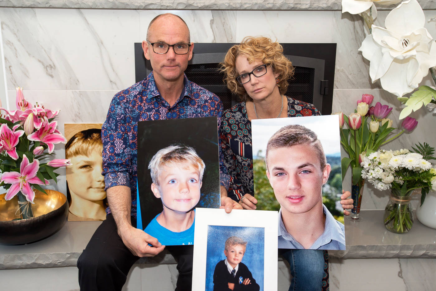 Brock Eurchuk and Rachel Staples, whose son Elliot Eurchuk died from an accidental overdose Friday in his Oak Bay home, call for changes to the laws governing youth health care. (Keri Coles/Oak Bay News)