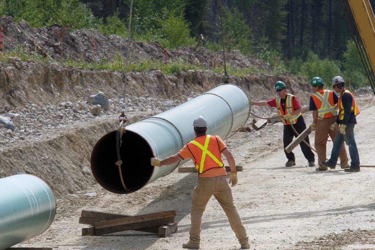 Pipeline construction on Trans Mountain line twinning, already completed in Alberta. (Kinder Morgan Canada)