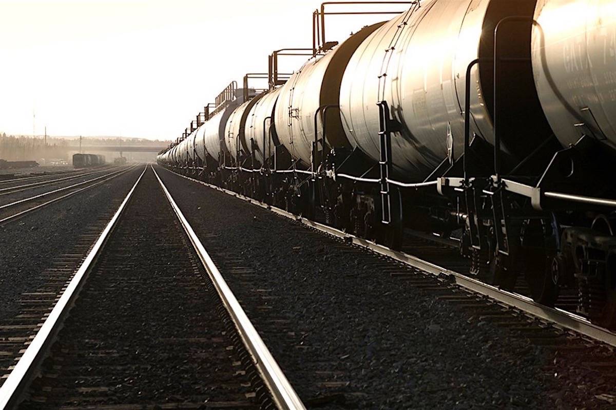 Oil by rail has been climbing steadily in Western Canada as pipeline restrictions continue. (National Energy Board)
