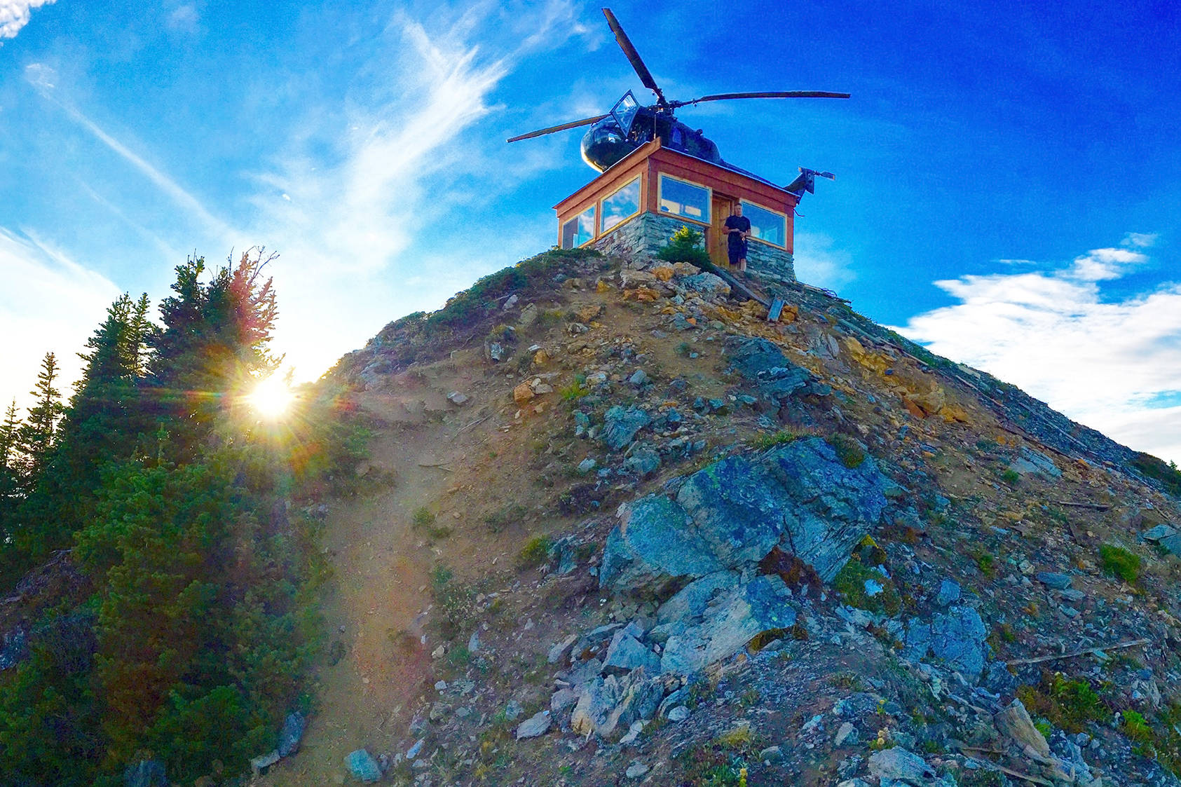 Work on the Eagle Pass Summit fire lookout, was a passion project for Rene St. Onge. (Photo contributed)