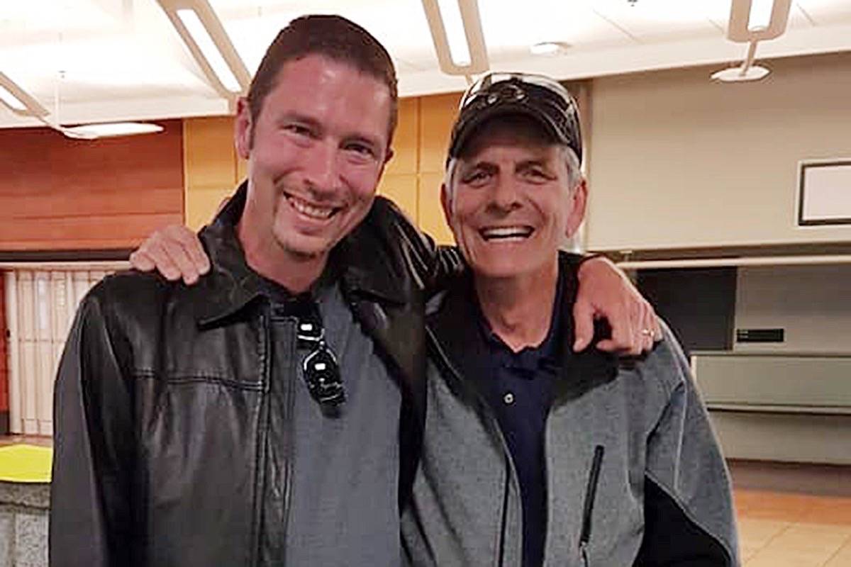 Darrell Sinclair and his father Doug Sherk. (Contributed)