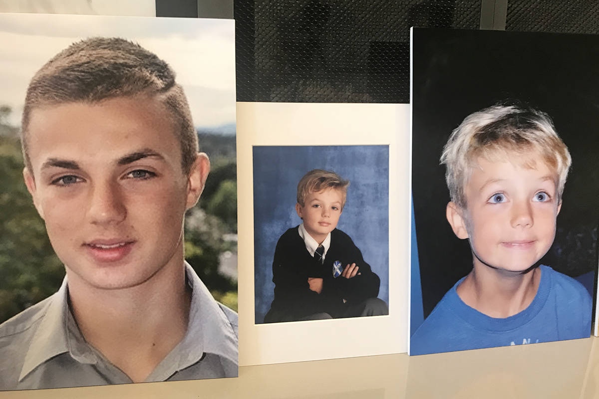 Photos of Elliot Eurchuk at different stages of his short life. The Oak Bay teen died of a fentanyl overdose in April 2018. (Black Press Media file photo)