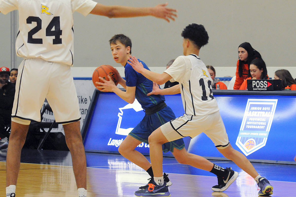 Burnaby South opened with a dominant 55-28 win over Charles Hays during first day of play at the 2020 Junior Boys Basketball Provincial Invitational Tournament underway at Langley Events Centre (Dan Ferguson/Langley Advance Times)