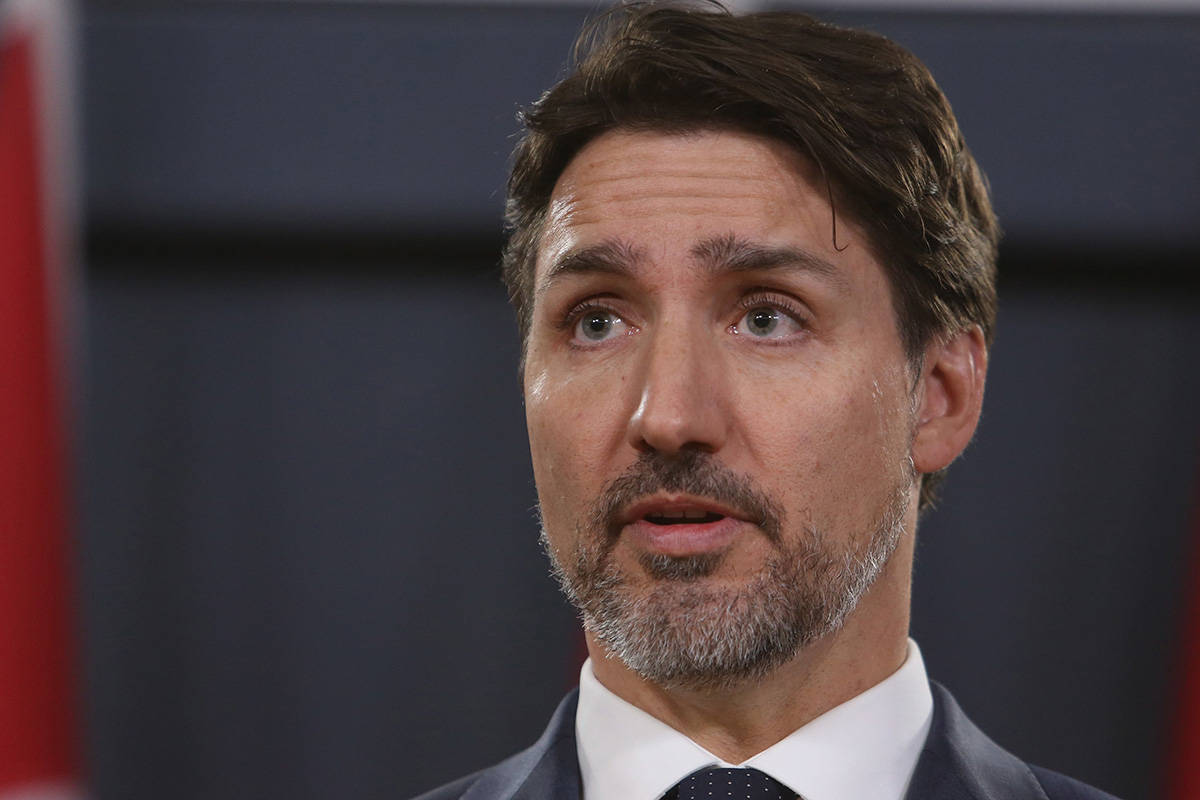 Prime Minister Justin Trudeau holds a news conference to discuss the current rail blockades and other topics in Ottawa Friday, February 7, 2020 in Ottawa. When Trudeau stepped in front of cameras last week to declare that barricades on rail lines and other major transportation routes had to come down, the move had been decided almost two days before. THE CANADIAN PRESS/Fred Chartrand