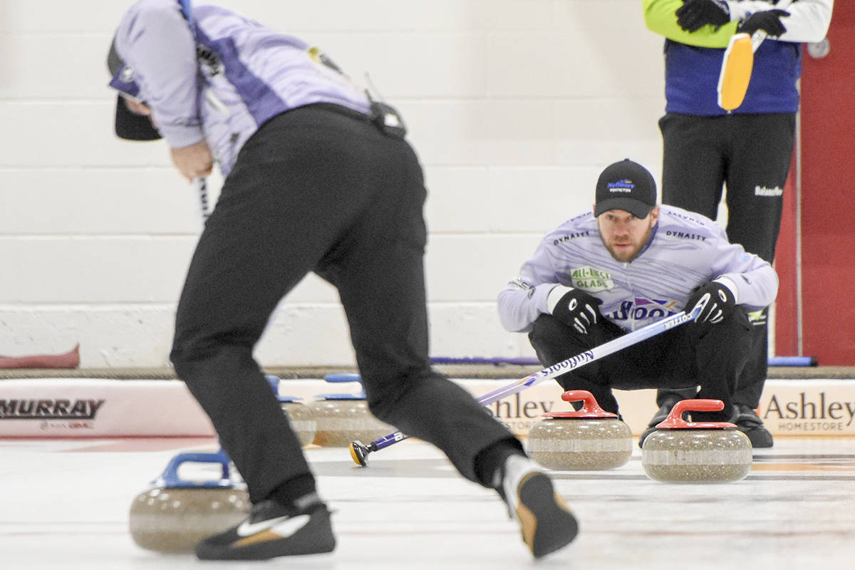 Vernon skip Jim Cotter dropped a tough 9-8 decision to Saskatchewan at the Tim Hortons Brier Canadian Men’s Curling Championships Monday in Kingston, Ont. (Black Press - file photo)