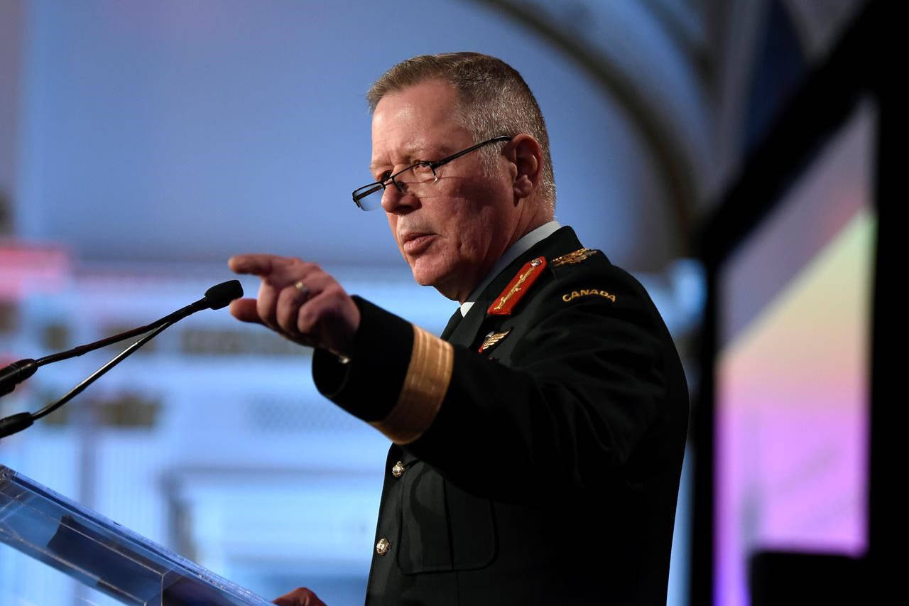 Chief of the Defence Staff Jonathan Vance delivers remarks at the Ottawa Conference on Security and Defence in Ottawa, on Wednesday, March 4, 2020. THE CANADIAN PRESS/Justin Tang