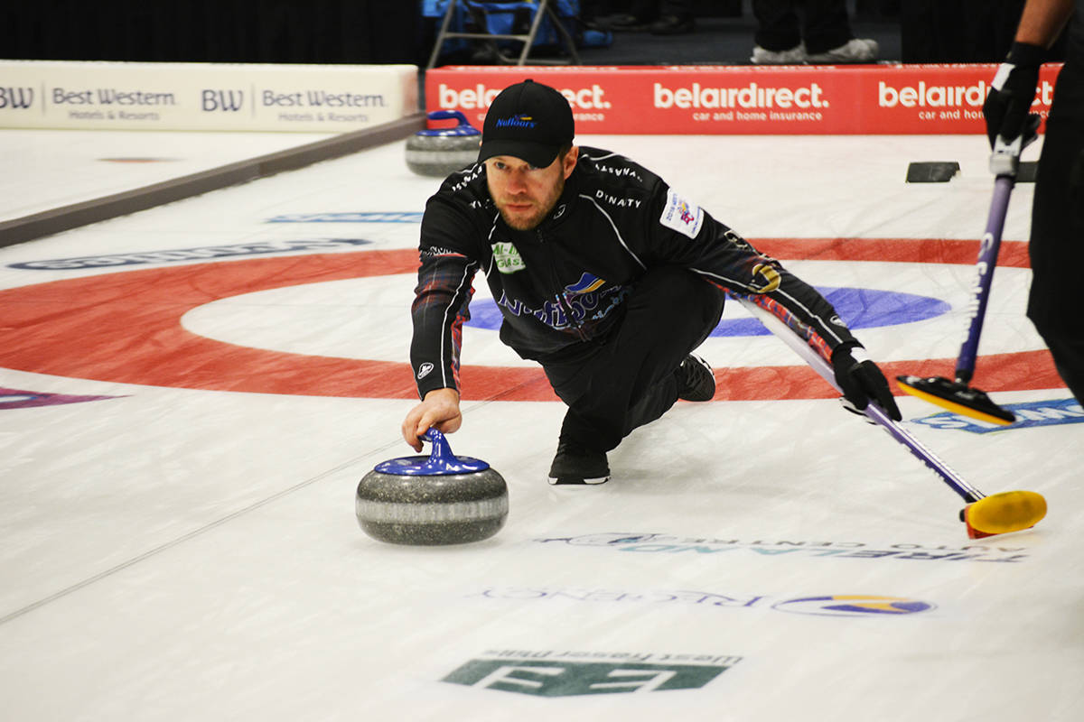 Skip Jim Cotter of Vernon finished the 2020 Tim Hortons Brier in Kingston, Ont. with a 9-3 loss to the defending champions Team Canada, skipped by Kevin Koe of Calgary. (Black Press - file photo)
