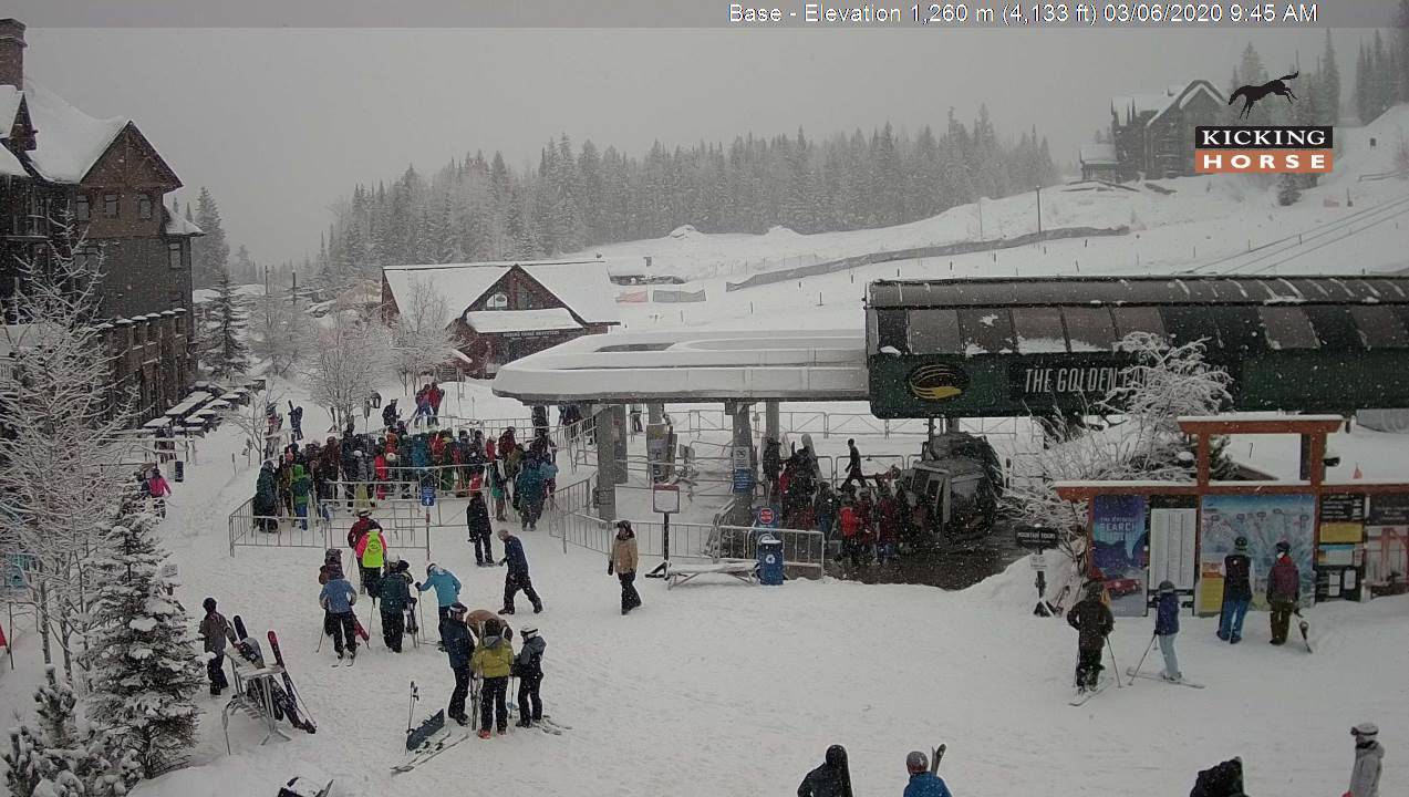 Photo courtesy of Kicking Horse webcams.