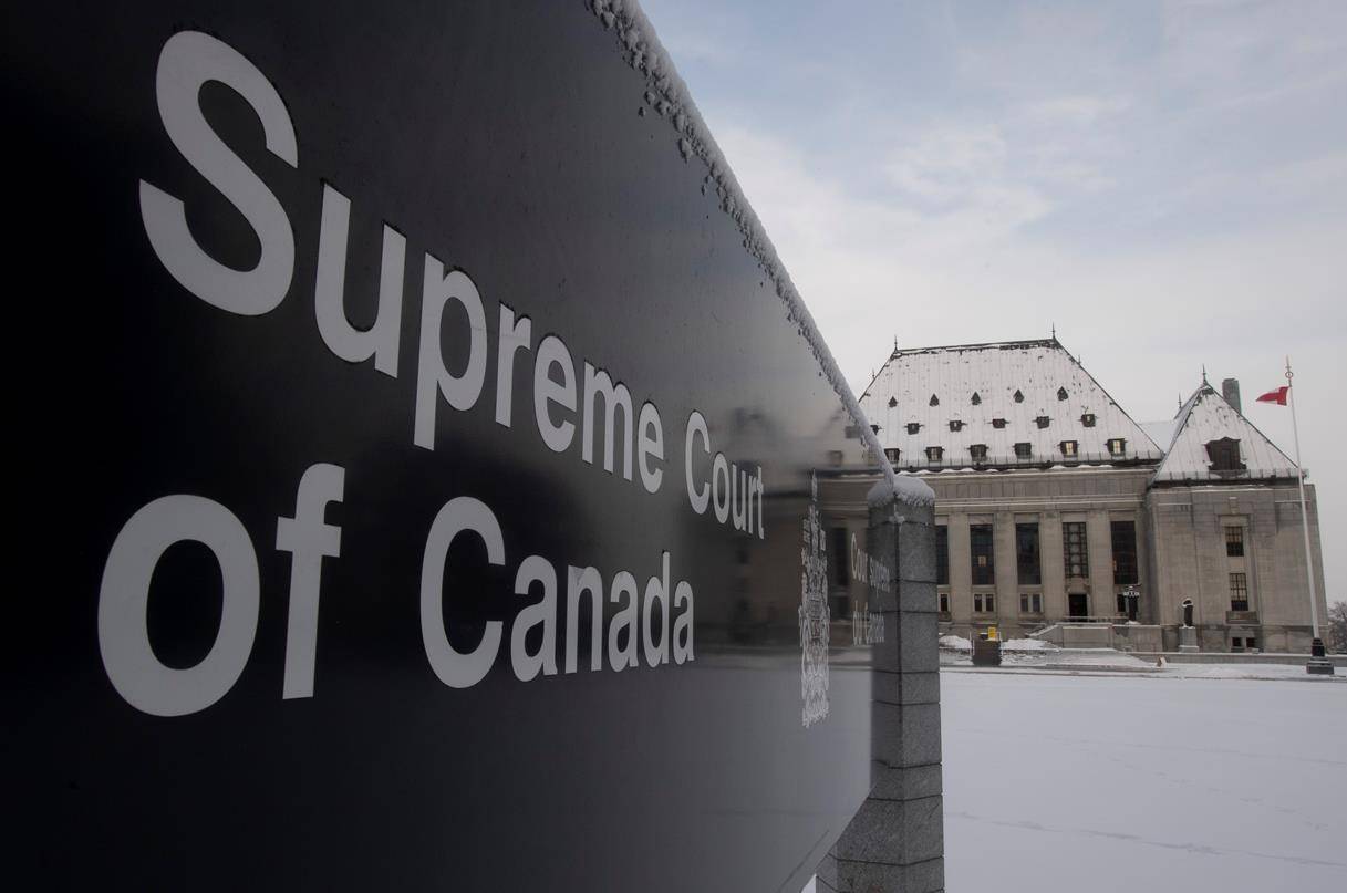 The Supreme Court of Canada is seen, Thursday January 16, 2020 in Ottawa. THE CANADIAN PRESS/Adrian Wyld