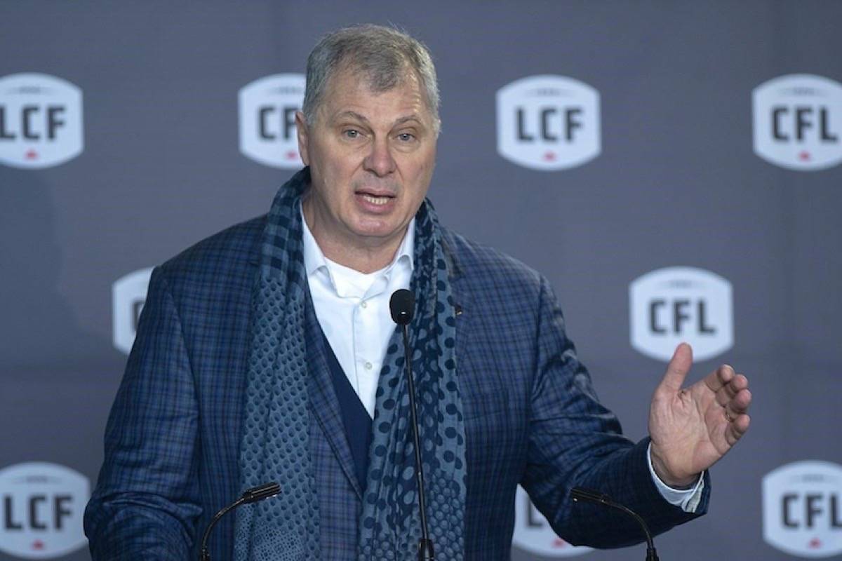 Canadian Football League commissioner Randy Ambrosie will appear via videoconference during a panel on arts, culture, sports and charitable organizations, in a May 7, 2020 story. (Photo by THE CANADIAN PRESS)