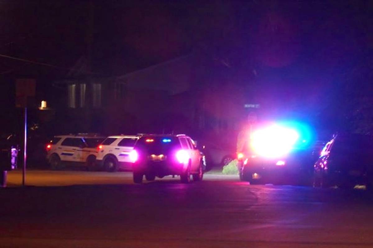 Police were called to a home on Newton Street in Brocklehurst on Tuesday night. Photo: Kamloops This Week