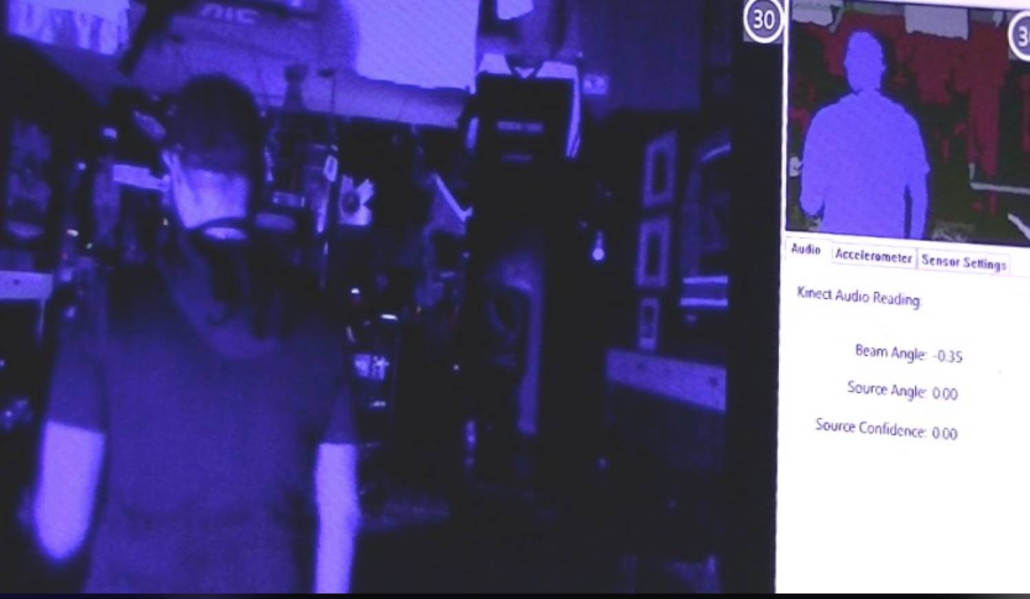 Danny Nunes as seen through one of the cameras during Paranormal North Coast British Columbia’s investigation at PF Bistro in Kitimat. (Photo from Paranormal North Coast British Columbia’s Facebook page)