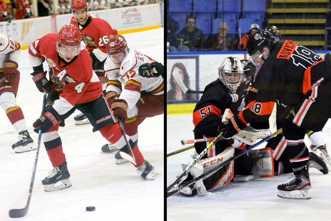 The B.C. Hockey League has announced it plans to start its 2020-21 regular season Dec. 1, though teams can start training camps in early September. (Black Press file photos)