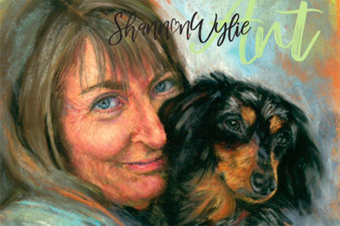 This special pet portrait has already sold for $350 in the Splash of Red online auction. (Shannon Wylie art)