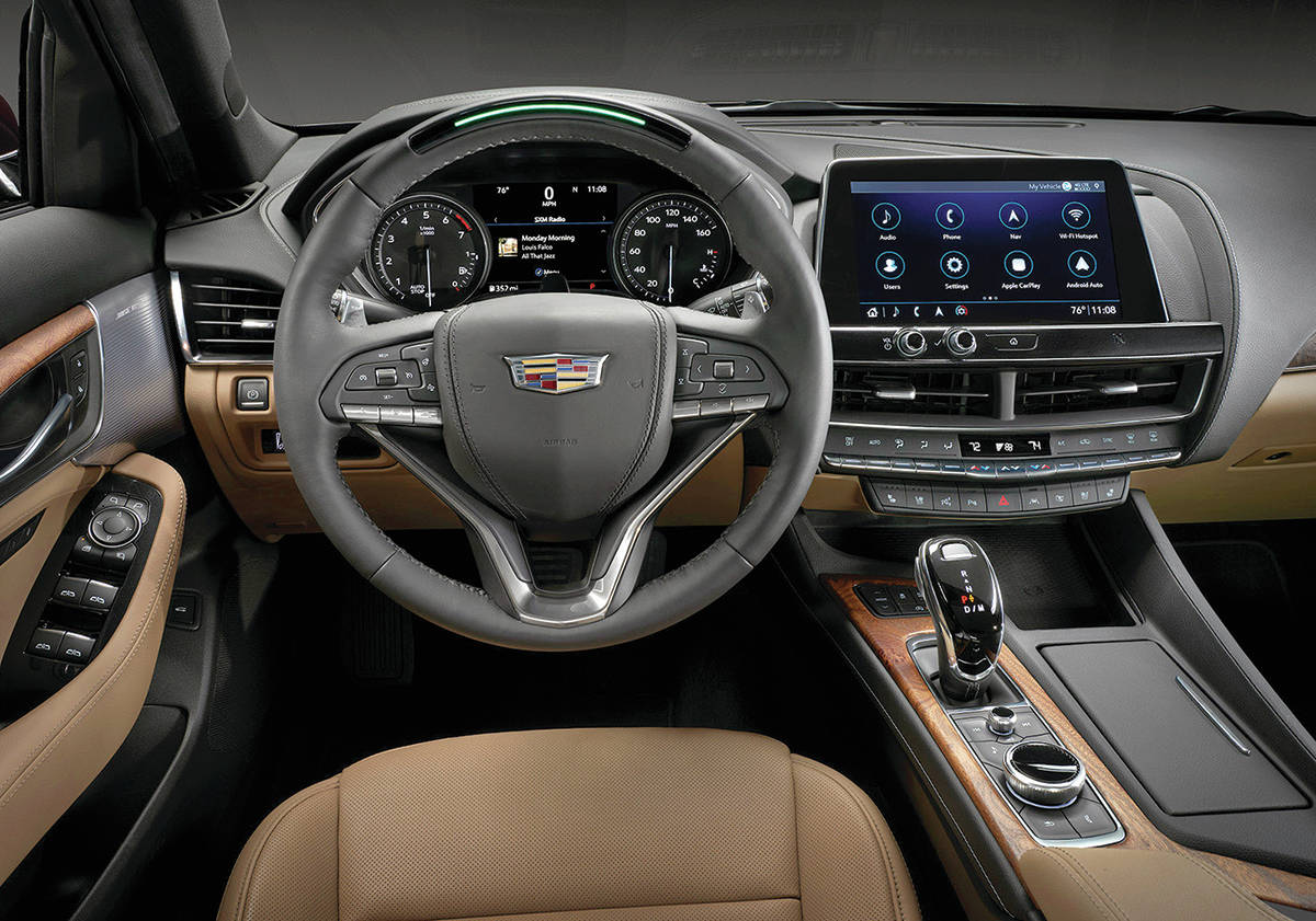 Earlier attempts for this style of electronic transmission shifter in the XT5 utility vehicle resulted in quirky gear selection, but newer versions are improved. The CT5 is about five centimetres wider than the CTS it replaces, but five centimetres shorter. PHOTO: CADILLAC