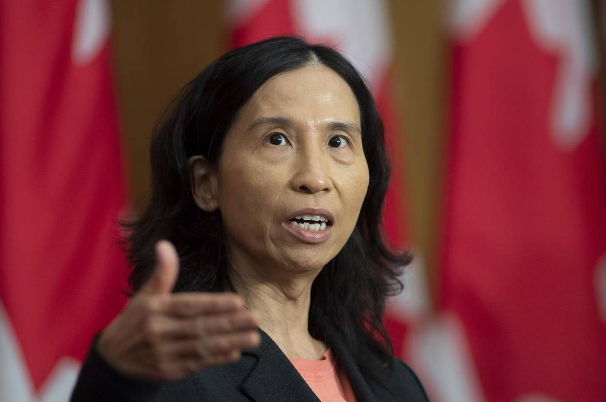 Canada’s Chief Public Health Officer Theresa Tam responds to a question during a news conference Friday October 23, 2020 in Ottawa. Canada’s top physician says she fears the number of COVID-19 hospitalizations and deaths may increase in the coming weeks as the second wave continues to drive the death toll toward 10,000. THE CANADIAN PRESS/Adrian Wyld