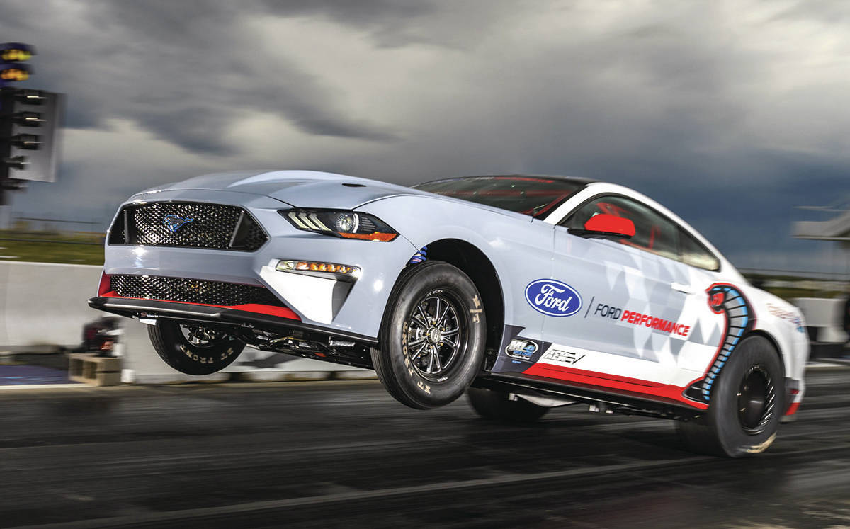 The Cobra Jet 1400 electric Mustang actually produces more than 1,500 horsepower. PHOTO: FORD