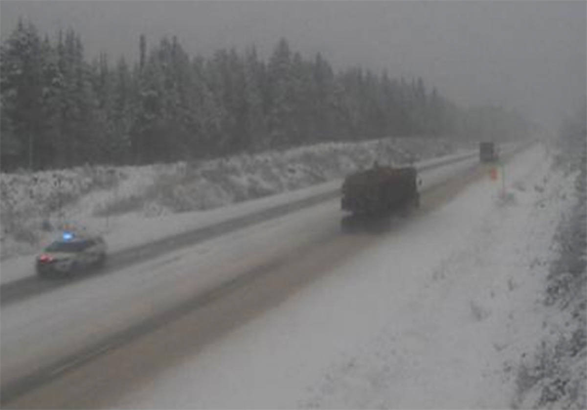 Highway camera in Glacier National Park at approximately 12:30 p.m. today. (Screenshot)
