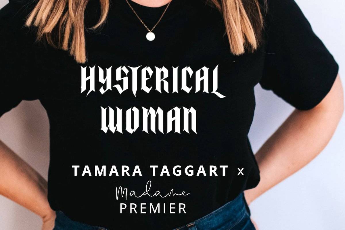 The shirts sell for $45, with 30 per cent of proceeds from each sale going to Battered Women’s Support Services in Vancouver. (Madame Premier/Sarah Elder-Chamanara)