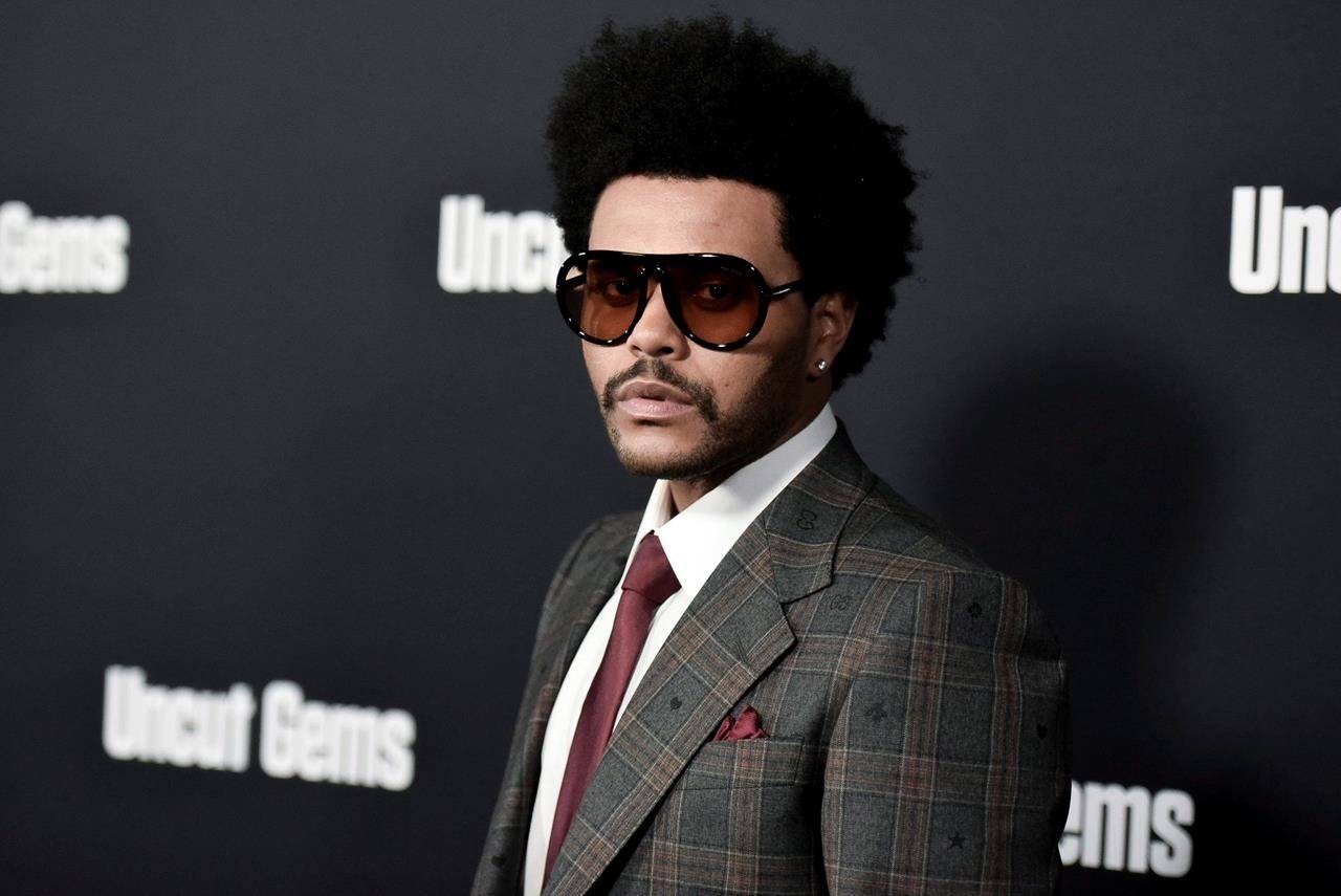 The Weeknd attends the LA premiere of “Uncut Gems” at ArcLight Hollywood in Los Angeles on December 11, 2019. THE CANADIAN PRESS/AP, Invision, Richard Shotwell