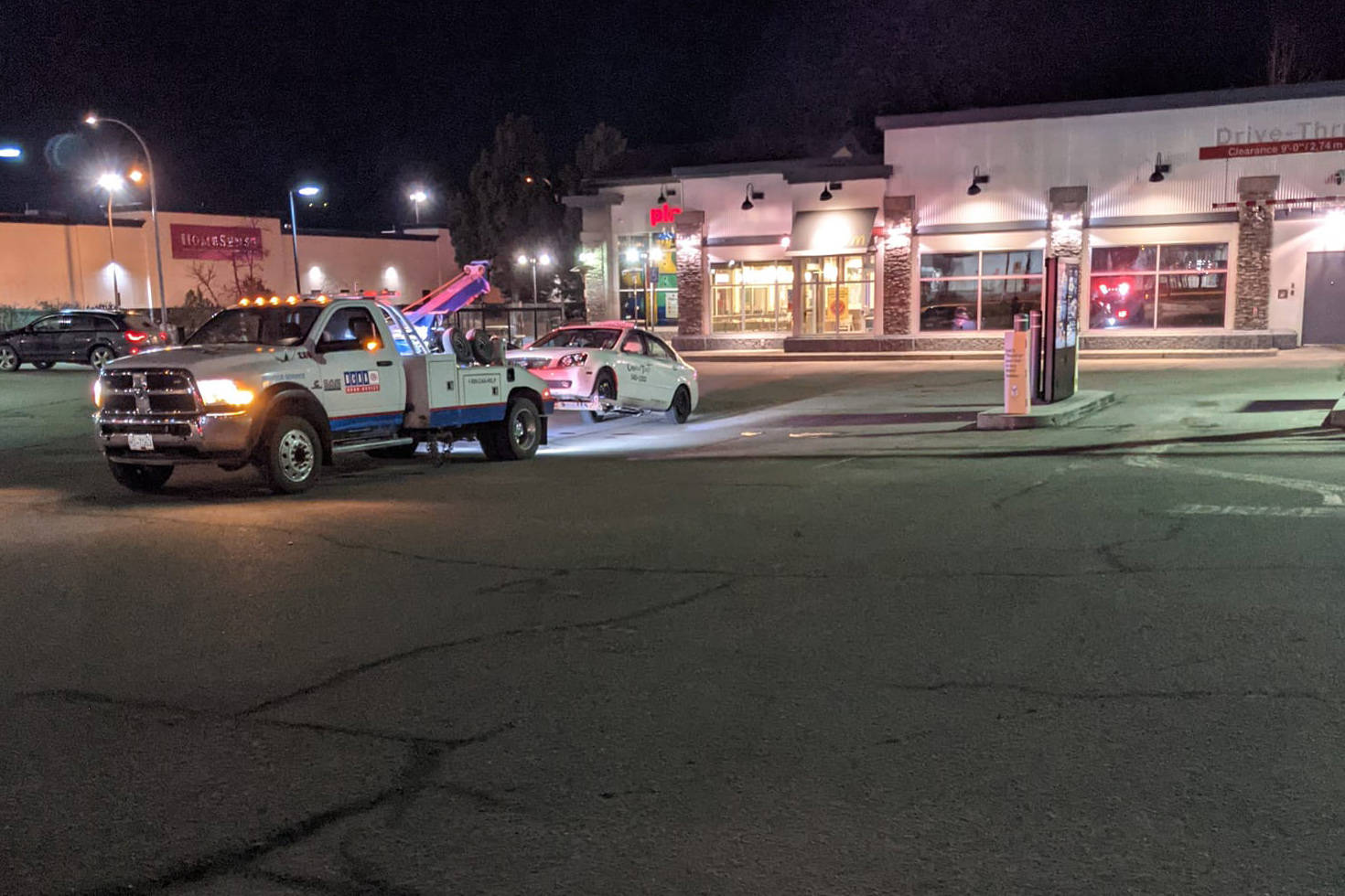 An off-duty Vernon Taxi driver got a 24-hour licence suspension, vehicle towed, after failing a standardized field sobriety test around 1:40 a.m. Tuesday, March 2, 2021. (John E Green - Facebook)