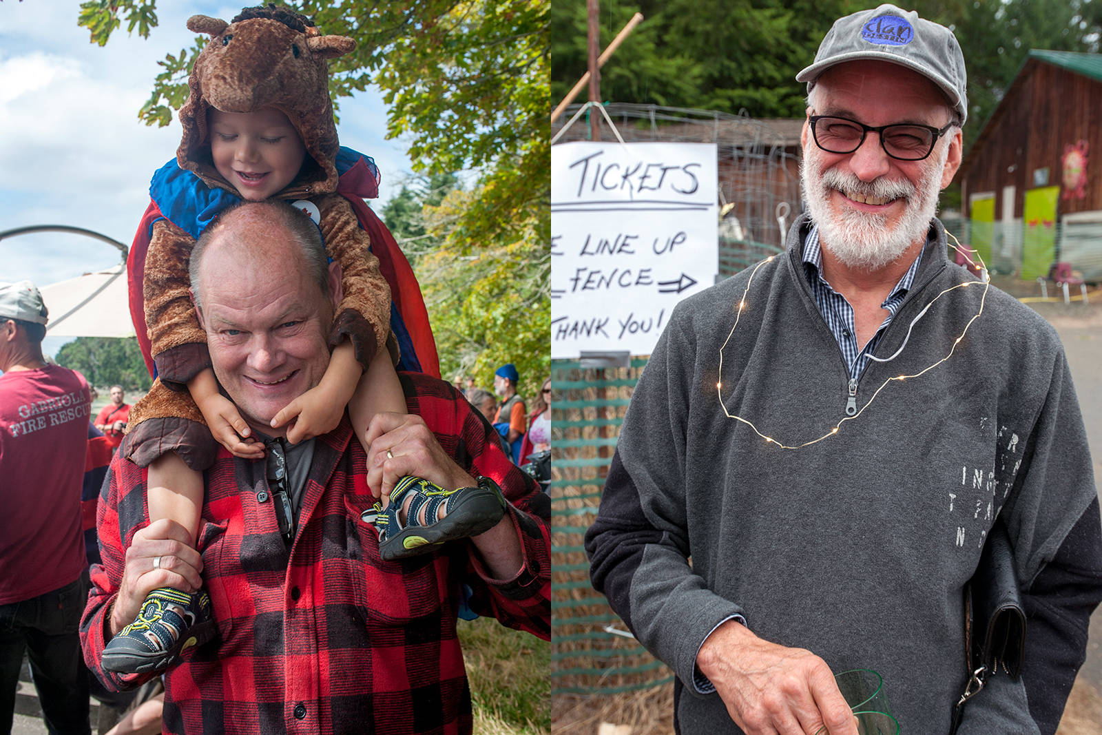 Chris Straw, pictured with his grandson Luca, left, and Marc Doré have been identified as the men who died in a construction accident on Gabriola Island on Tuesday. (Photos courtesy R. Jeanette Martin)