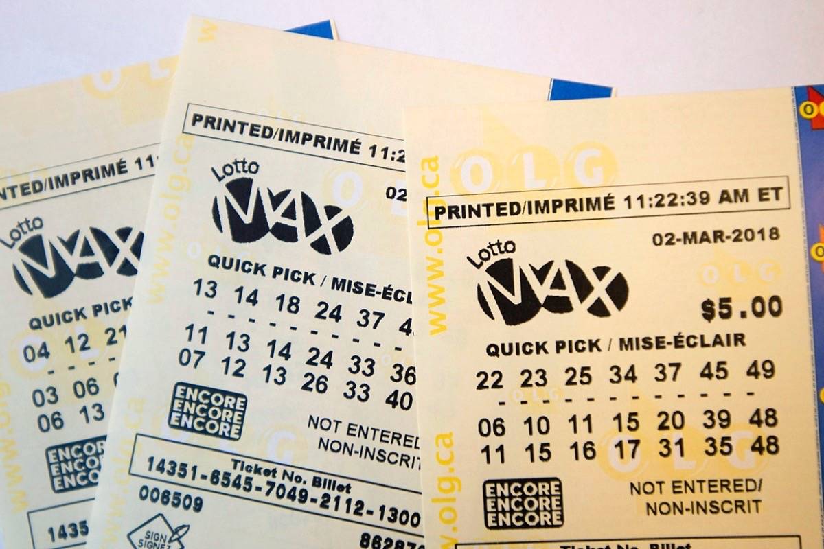 In this file photo, a lotto Max ticket is shown in Toronto on Monday Feb. 26, 2018. (By THE CANADIAN PRESS)