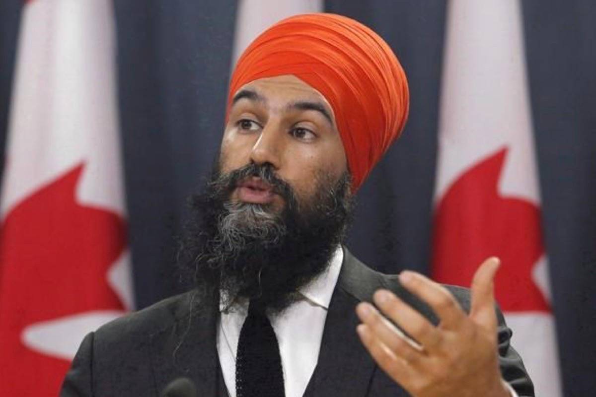 Singh is renewing his pitch to young voters, pledging that an NDP government would cancel up to $20,000 in tuition. THE CANADIAN PRESS/Adrian Wyld