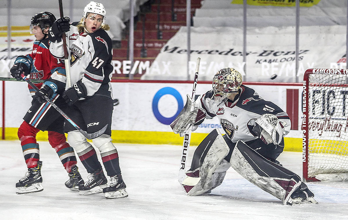 Colorado has had its eye on Vancouver Giants netminder Trent Miner for some time, signing him in 2019 and putting him on the ice with the AHL Colorado Eagles for six games earlier this season. (Allen Douglas/Special to Langley Advance Times)