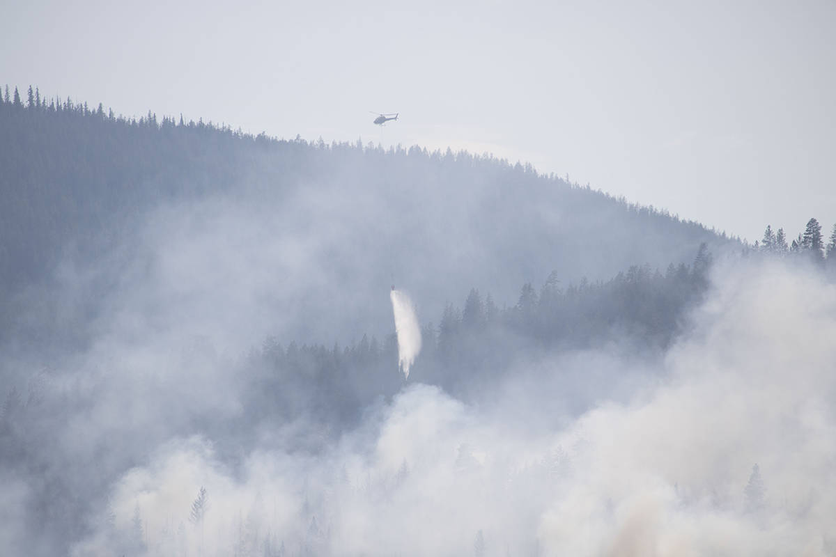 The Merry Creek Wildfire is burning near Castlegar. Photo: Rob Voykin