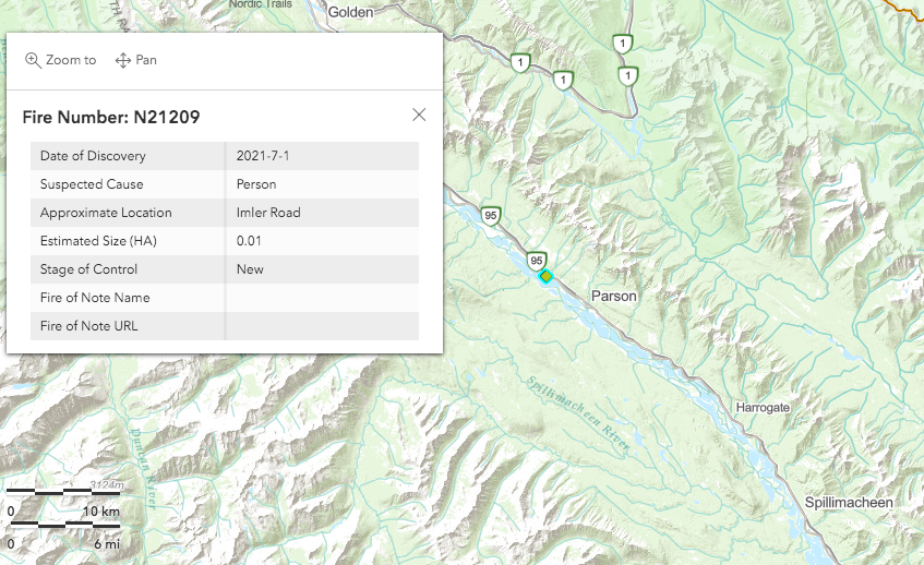 The BC Wildfire Dashboard is updated every two hours. (BC wildfire dashboard photo)