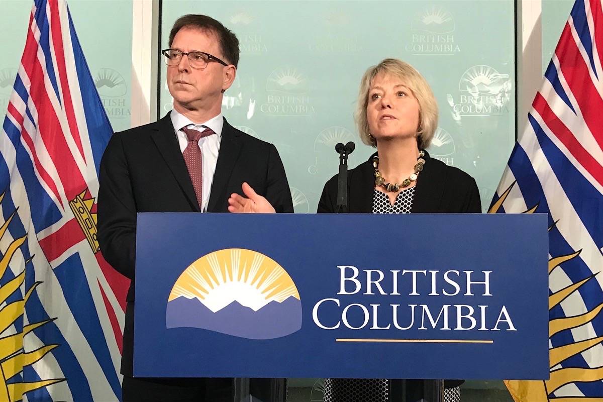 B.C. Health Minister Adrian Dix and provincial health officer Dr. Bonnie Henry. (B.C. government)