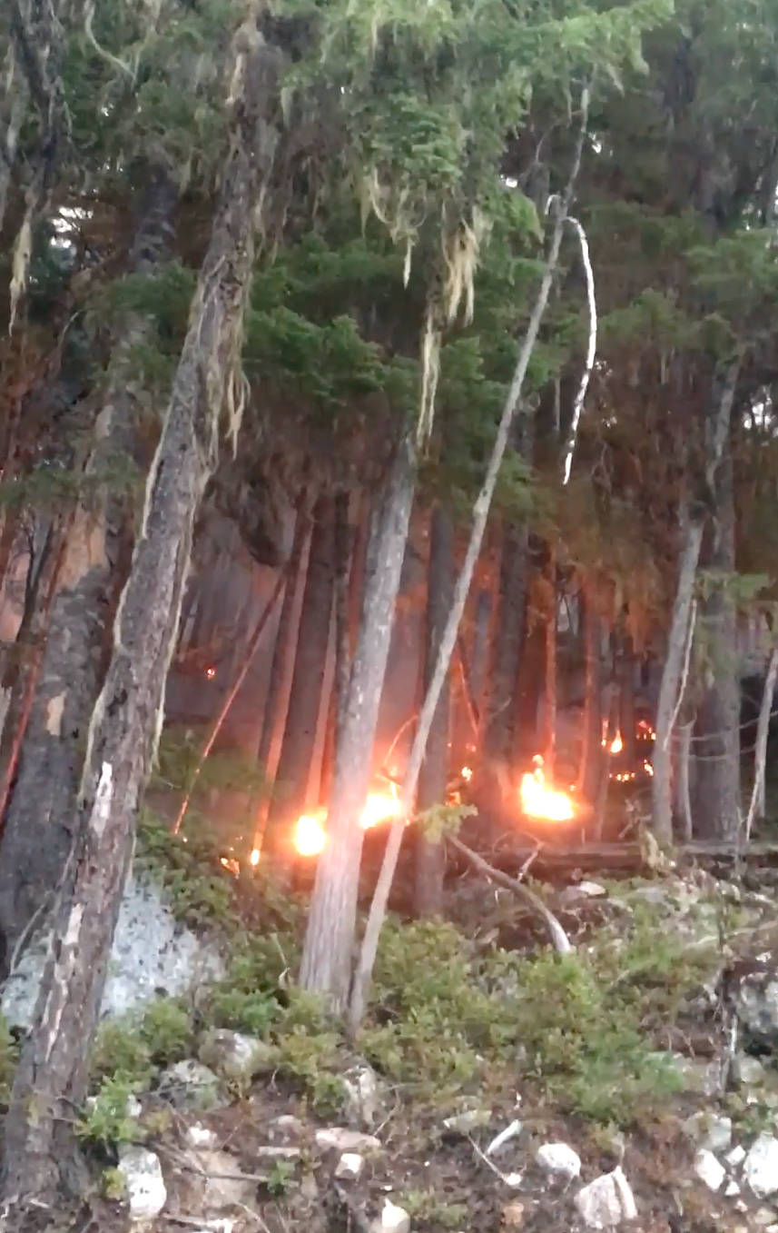Fires being left to burn near Malakwa are concerning some residents. (Dan Ginn video still)