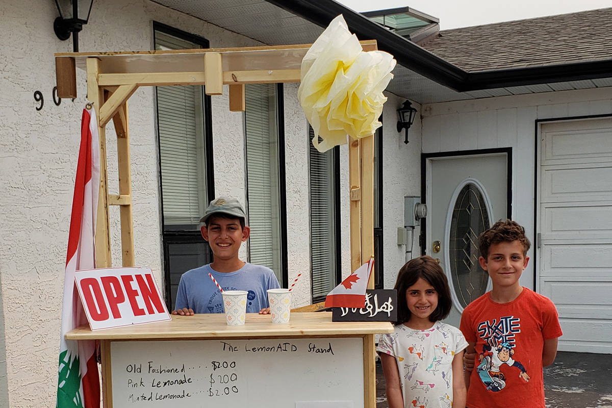 Mitchell, Malcom and Maria will be selling lemonade for the rest of the summer (Suzanne White)