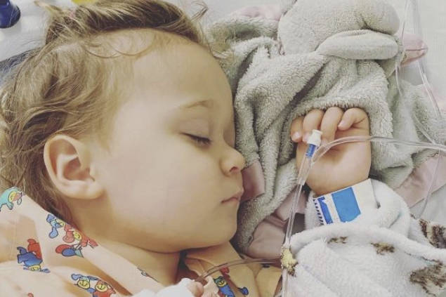 Rylie Nicholls of Lake Country was admitted to Kelowna General Hospital after an onset of leg pain that quickly worsened. A GoFundMe campaign has raised nearly $30,000 in three days to support the Nicholls family in the youngster’s medical battle. (GoFundMe photo)