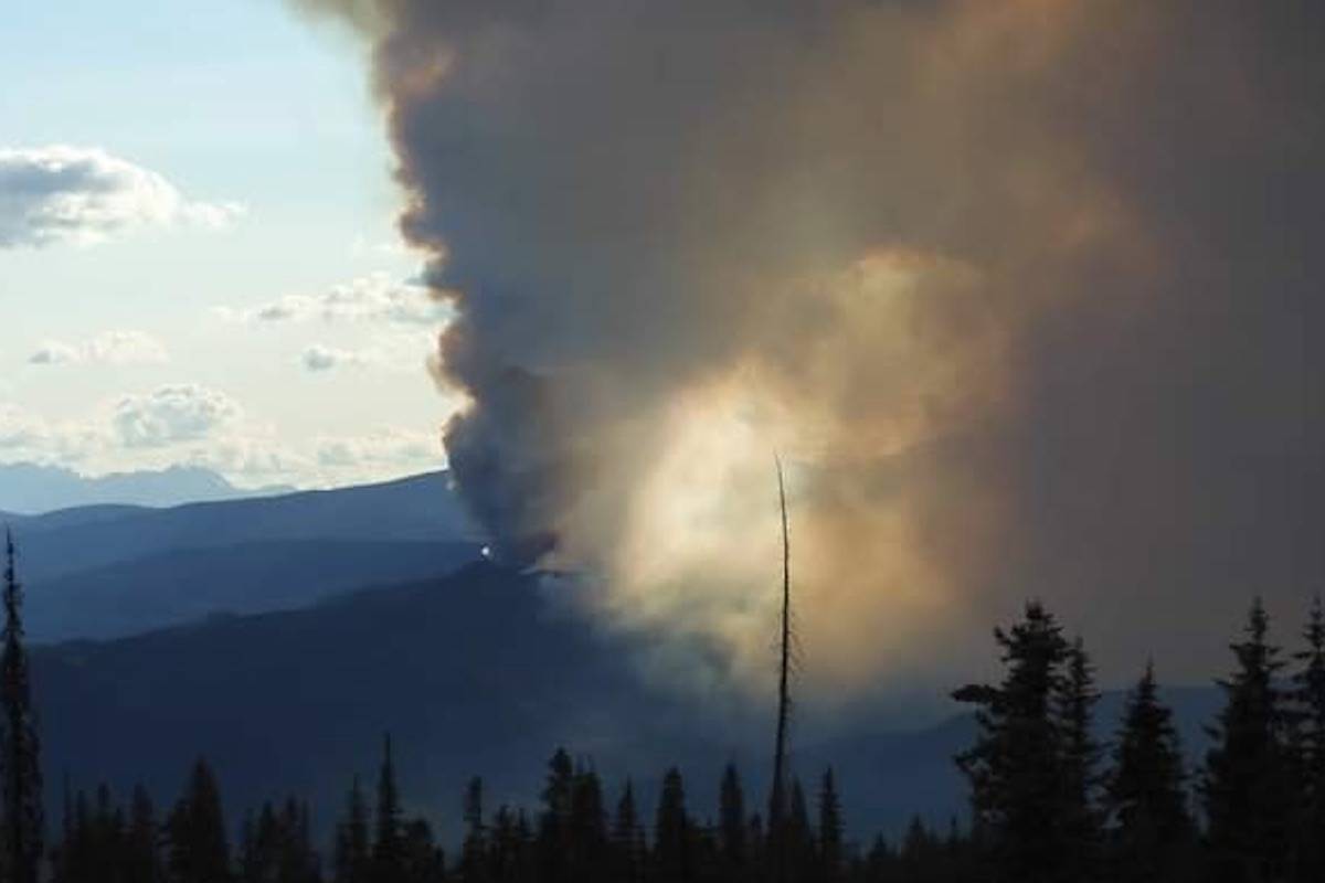 Garrison Lake fire, July 25. (Facebook)
