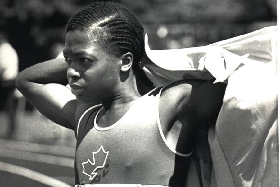 Angela Bailey is shown in this August 2, 1985 photo competing at the National Track and Field Championships in Ottawa. THE CANADIAN PRESS/Peter Jones
