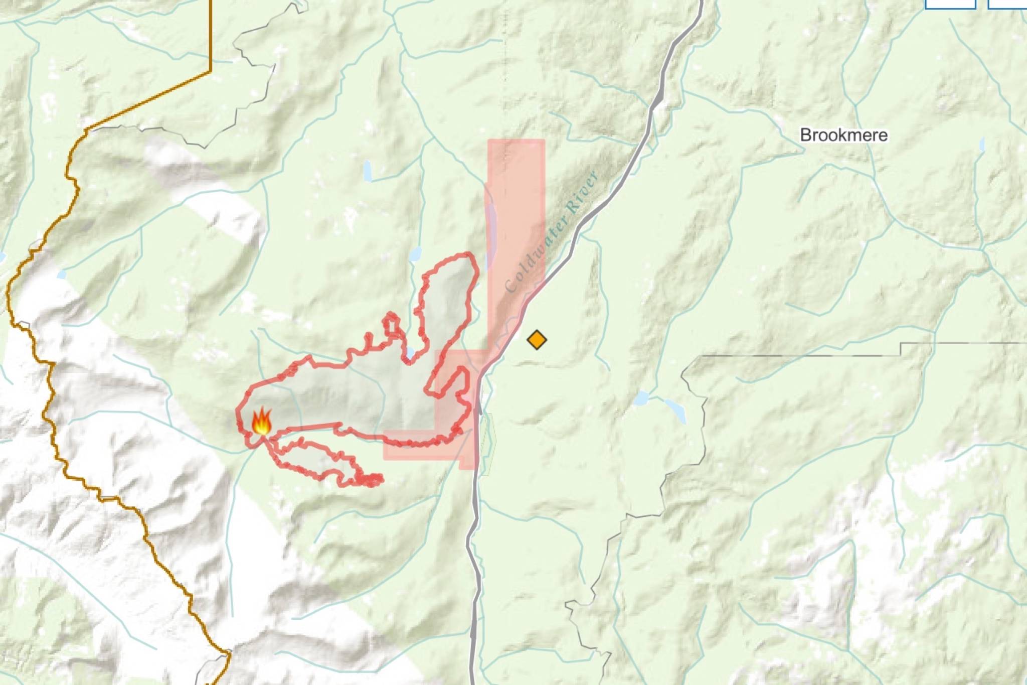 B.C. Wildfire Service reports the July Mountain fire has jumped the Coquihalla Highway