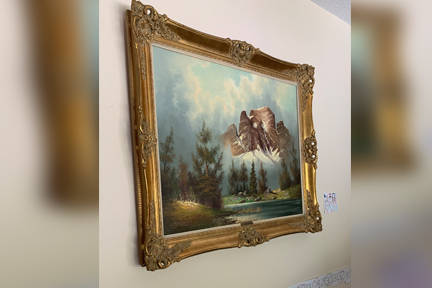 Comox Valley resident Stephen Burgess may have found a rare painting by Dutch artist Wijmer at the Courtenay Value Village. Photo by Erin Haluschak