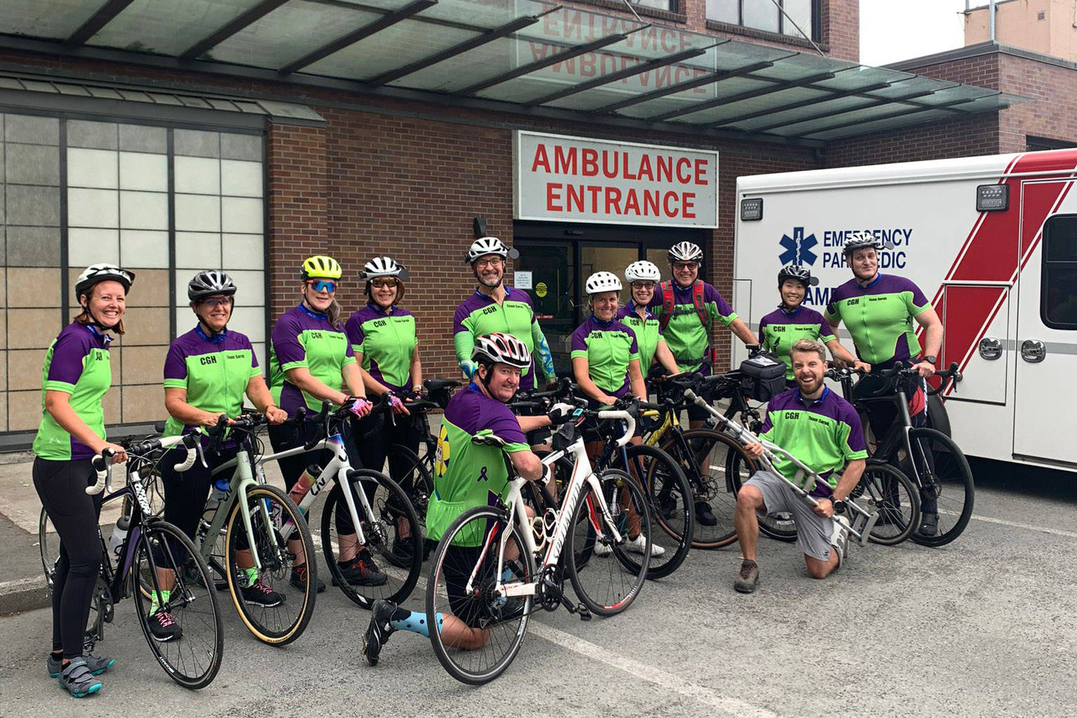 Members of Team Sarah outside Chilliwack General Hospital. (Submitted)