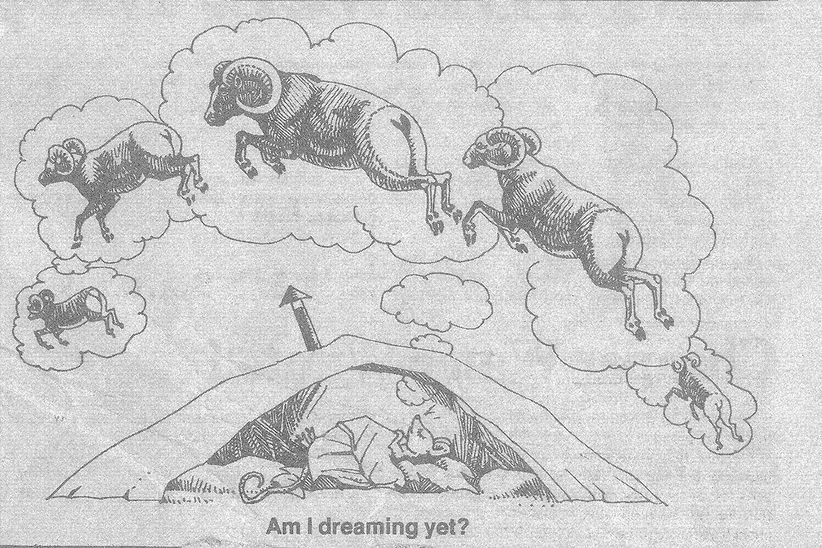 A cartoon published on The Gazette’s editorial page circa April 1985 pokes fun at what had been a very contentious issue in city politics. Clipping courtesy of Barry Brandow, Sr.