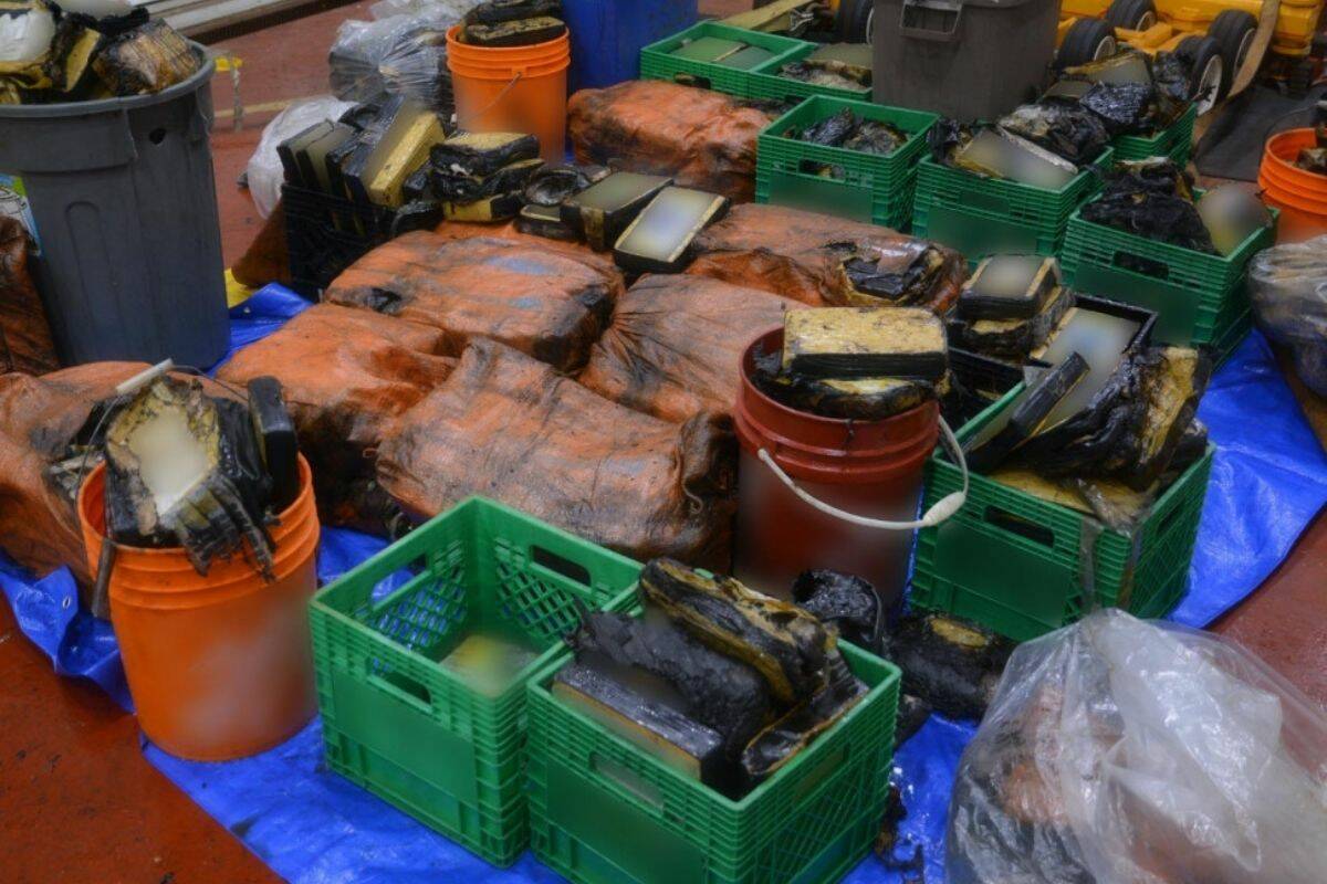 A photo of the drugs seized on the sailboat that was caught off the coast of Nova Scotia. (Photo: RCMP)