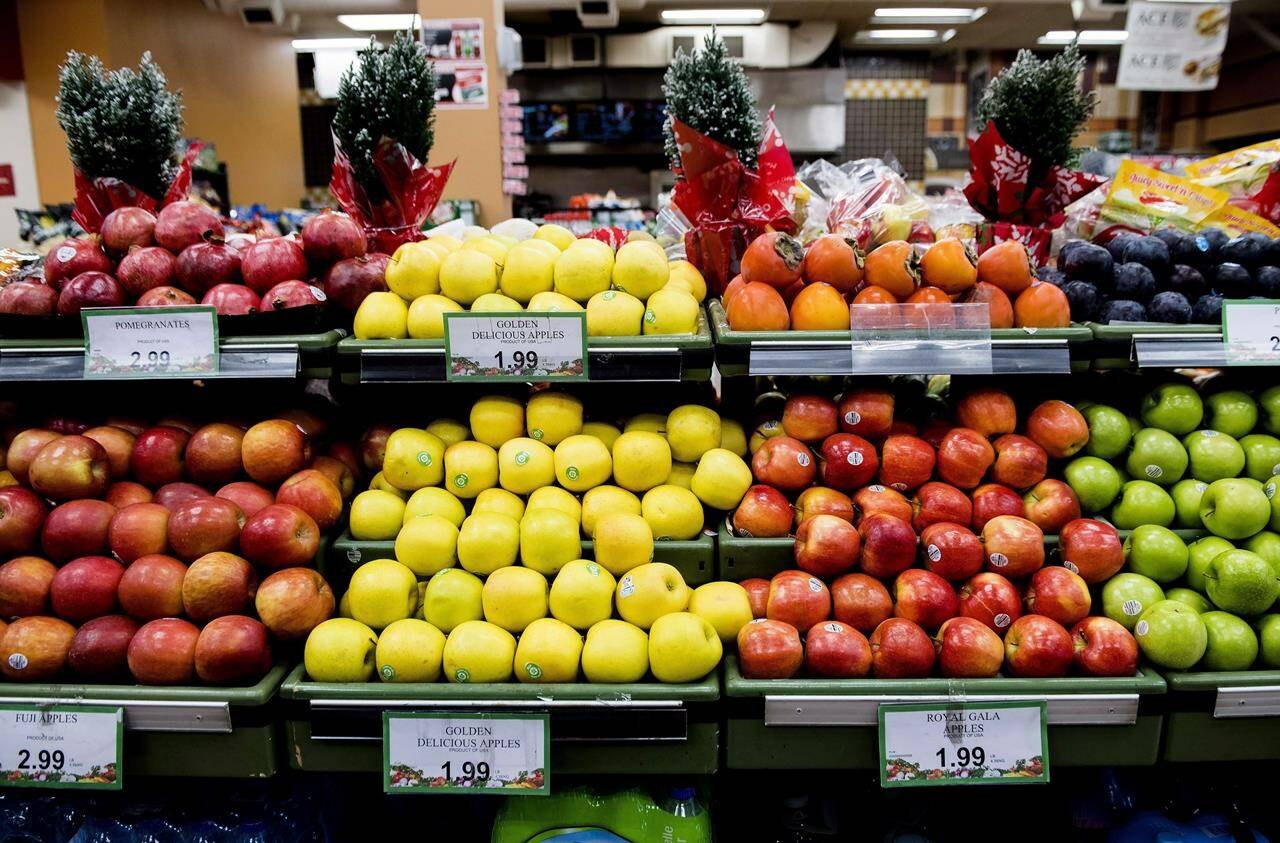 Produce is shown in a grocery store in Toronto on Friday, Nov. 30, 2018. THE CANADIAN PRESS/Nathan Denette