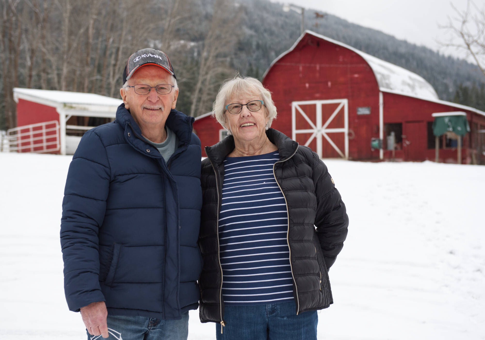 Ernie and Donna Smith are in their second year of selling Christmas trees at their farm on Lyman Hill. (Lachlan Labere-Salmon Arm Observer)