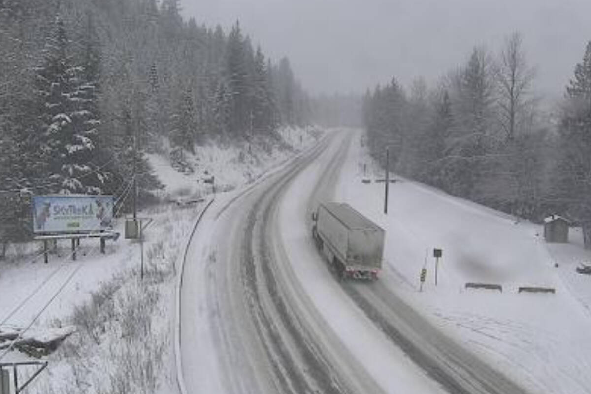 Environment Canada has issued a special weather statement for the Trans Canada Highway, the North Columbia, Shuswap, Arrow Lakes and Slocan Lake area. (DriveBC)