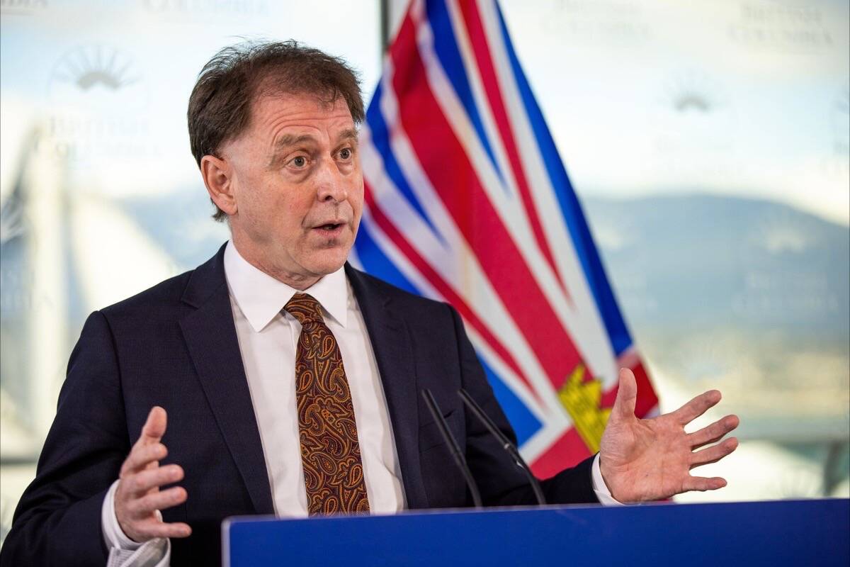 B.C. Health Minister Adrian Dix takes questions from reporters in Vancouver about the return to classroom instruction in schools, Jan. 7, 2022. (B.C. government photo)